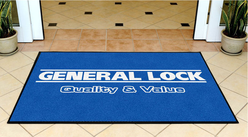 General Lock 3 X 5 Rubber Backed Carpeted HD - The Personalized Doormats Company