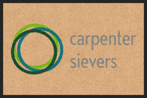 Carpenter Sievers Logo Mat 2 x 3 Rubber Backed Carpeted - The Personalized Doormats Company