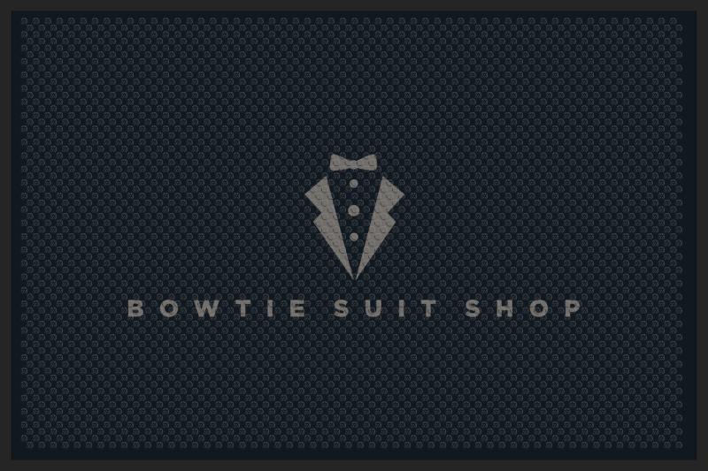 Bowtie Suit Shop 4 X 6 Rubber Scraper - The Personalized Doormats Company