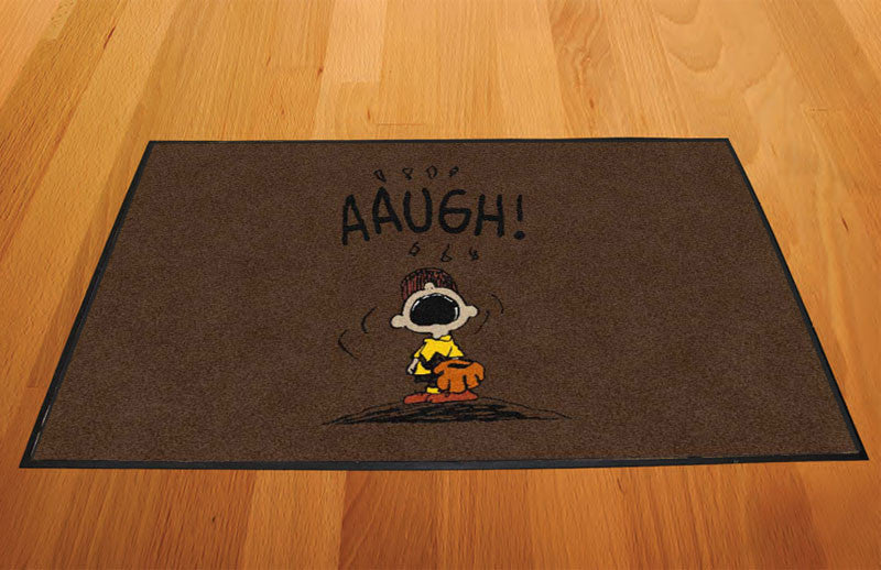 AAUGH! 2 X 3 Rubber Backed Carpeted HD - The Personalized Doormats Company