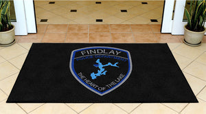 Findlay Police Department 3 X 5 Rubber Backed Carpeted HD - The Personalized Doormats Company