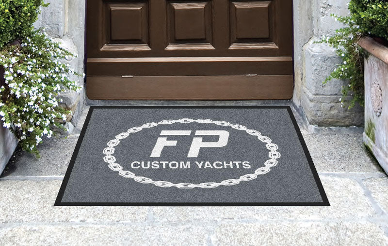 FP Custom Yachts White Logo