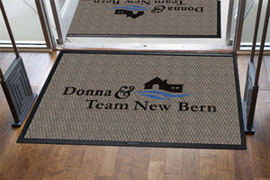 Donna & Team New Bern 4 x 6 Luxury Berber Inlay - The Personalized Doormats Company