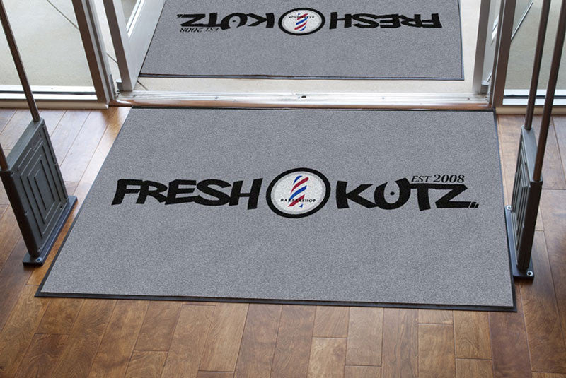 Barber shop 4 X 7 Rubber Backed Carpeted HD - The Personalized Doormats Company
