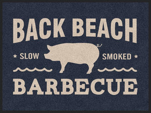 Back Beach Barbecue 3 X 4 Rubber Backed Carpeted HD - The Personalized Doormats Company