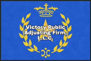 Victory Public Firm Blue Gold White text