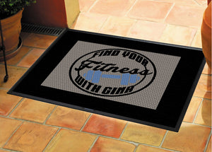 Fitness studio 2.5 X 3 Rubber Scraper - The Personalized Doormats Company