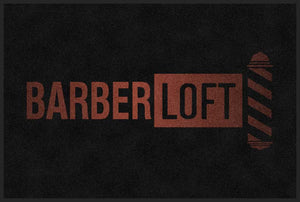 BarberLoft 2 X 3 Rubber Backed Carpeted HD - The Personalized Doormats Company