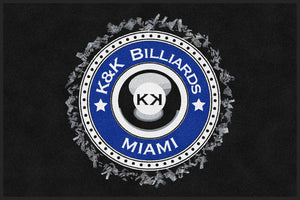 K&K Billiards 4 X 6 Rubber Backed Carpeted HD - The Personalized Doormats Company