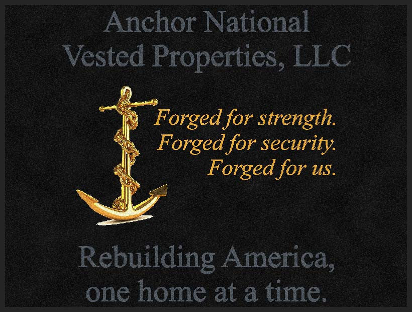 Anchor National Vested Properties, LLC 3 x 4 Rubber Backed Carpeted HD - The Personalized Doormats Company