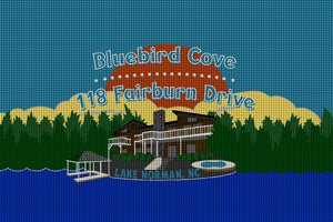Bluebird Cove 4 X 6 Waterhog Impressions - The Personalized Doormats Company