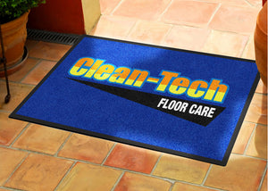 Clean Tech Floor Care 2 x 3 Rubber Backed Carpeted HD - The Personalized Doormats Company