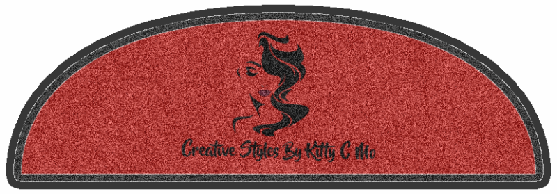 Creative styles by kitty c mo 3 X 10 Rubber Backed Carpeted HD Custom Shape - The Personalized Doormats Company