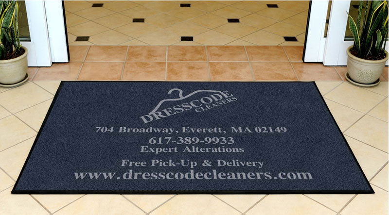 DressCode Cleaners 3 X 5 Rubber Backed Carpeted HD - The Personalized Doormats Company