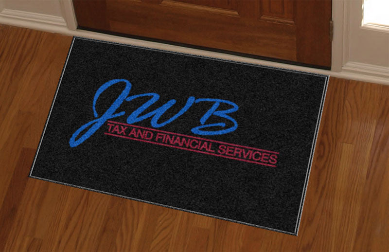 JWB Tax and Financial Services 2 x 3 Custom Plush 30 HD - The Personalized Doormats Company