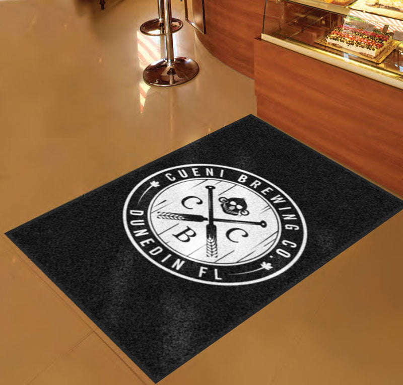 Cueni Brewing Co 3 X 5 Rubber Backed Carpeted HD - The Personalized Doormats Company