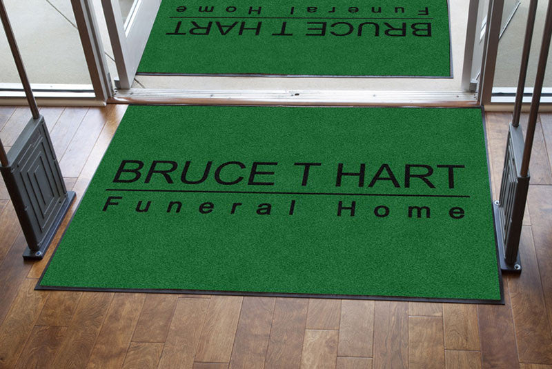 BRUCE HART FUNERAL HOME 4 X 6 Rubber Backed Carpeted HD - The Personalized Doormats Company