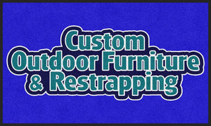 Custom Outdoor Furniture 3 X 5 Rubber Backed Carpeted - The Personalized Doormats Company