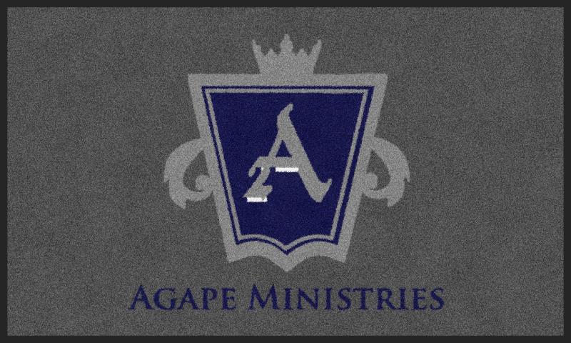 Agape Ministries 3 X 5 Rubber Backed Carpeted - The Personalized Doormats Company