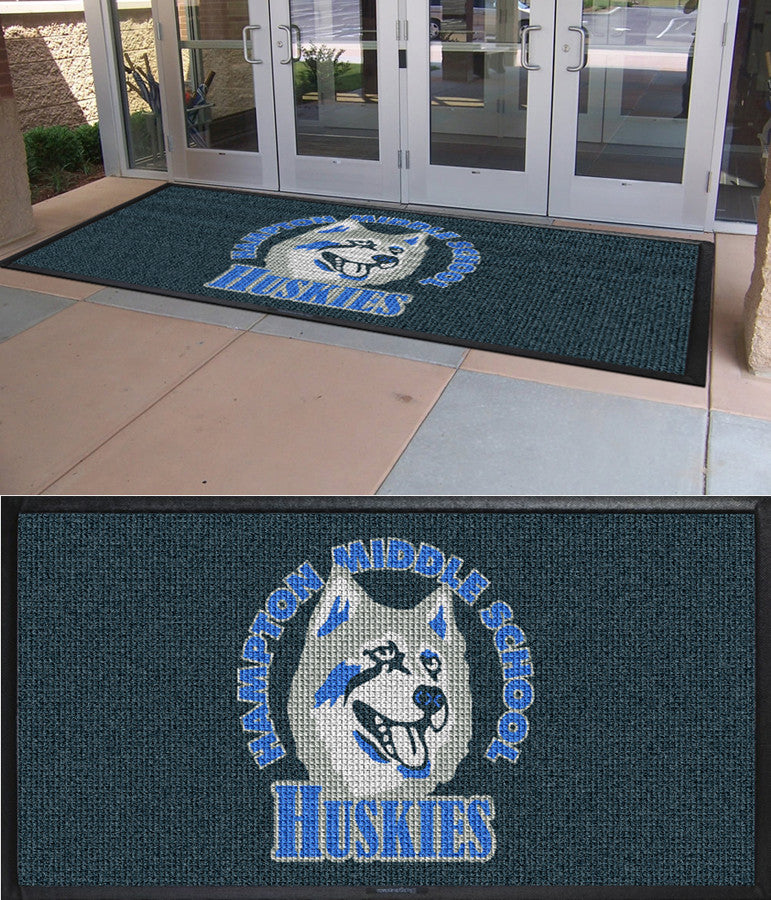 Huskies Doormat 6 x 12 Waterhog Inlay - The Personalized Doormats Company