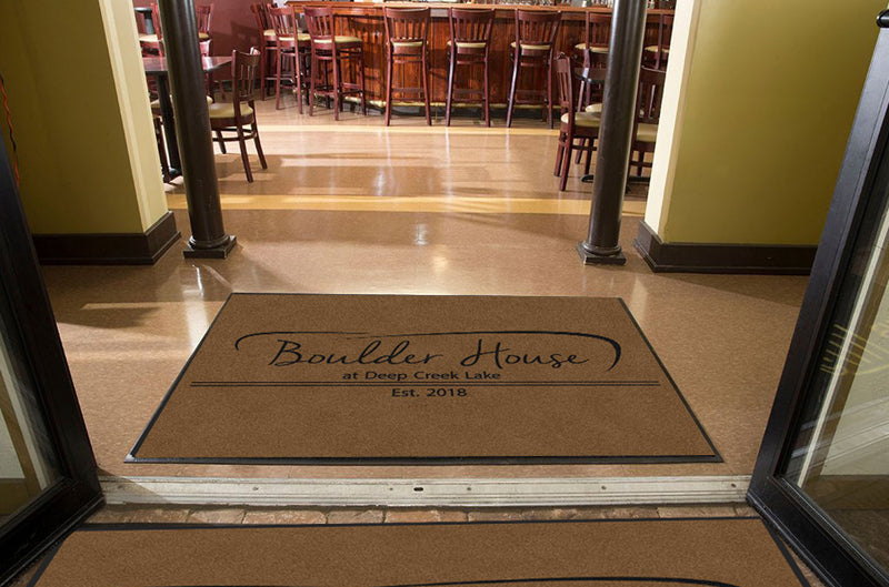 Boulder House 4 X 6 Rubber Backed Carpeted HD - The Personalized Doormats Company