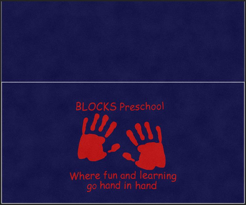 Framingham BLOCKS Preschool PTO 10 X 12 Rubber Backed Carpeted HD (XL 65mil) - The Personalized Doormats Company