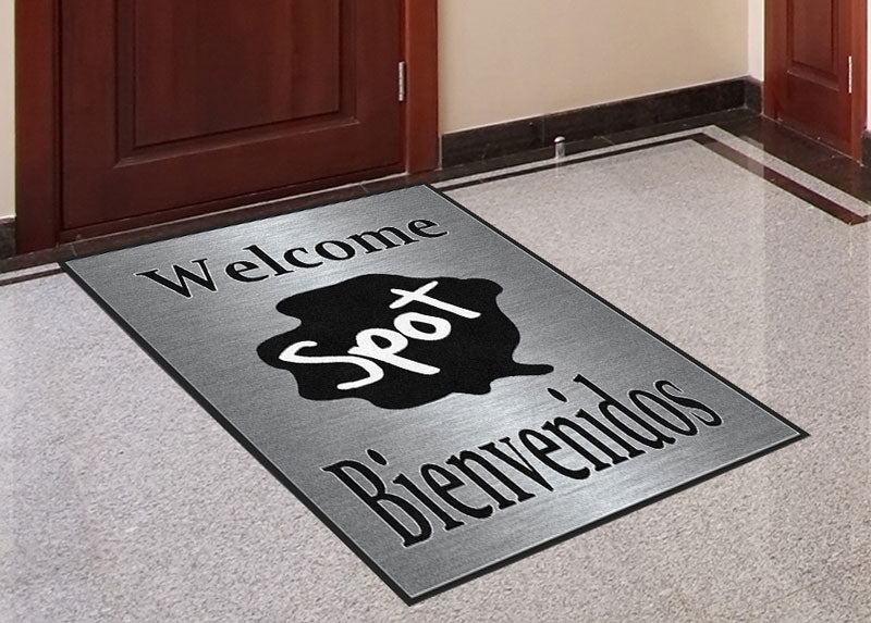 3x4 Spot Logomat 3 x 4 Rubber Backed Carpeted HD - The Personalized Doormats Company