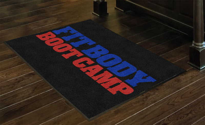 Fit Body Front Mat 3 X 4 Rubber Backed Carpeted HD - The Personalized Doormats Company