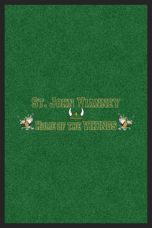 ST JOHN VIANNEY MATS §-2 x 3 Rubber Backed Carpeted HD-The Personalized Doormats Company