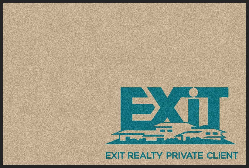 Exit Realty Private Client 2 X 3 Rubber Backed Carpeted HD - The Personalized Doormats Company