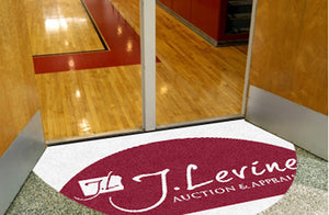 J LEVINE AUCTION 4 X 6 Rubber Backed Carpeted HD Half Round - The Personalized Doormats Company