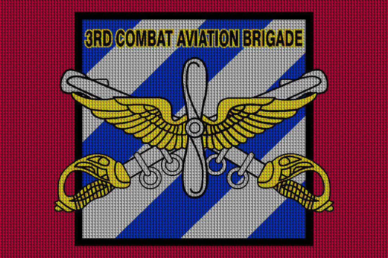 3RD Combat Aviation Brigade 4 x 6 Waterhog Impressions - The Personalized Doormats Company