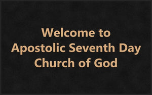 Apostolic Church 5 X 8 Rubber Backed Carpeted - The Personalized Doormats Company