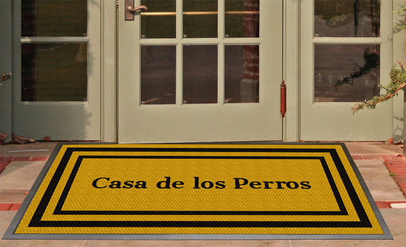Casa de los Perros 2.5 X 5 Luxury Berber Inlay - The Personalized Doormats Company