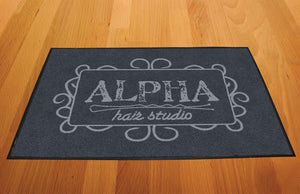 Alpha 2 X 3 Rubber Backed Carpeted HD - The Personalized Doormats Company