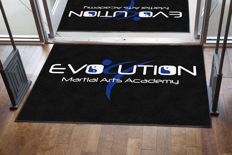 Evolution MMA 4 x 6 Rubber Backed Carpeted HD - The Personalized Doormats Company