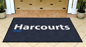 Harcourts 3 X 5 Rubber Backed Carpeted HD - The Personalized Doormats Company