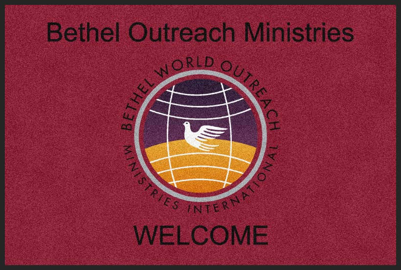 Bethel World Outreach Ministries, Inc. 4 X 6 Rubber Backed Carpeted HD - The Personalized Doormats Company