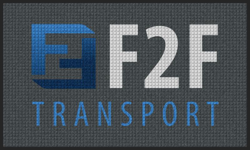 F2F logo rug 3 x 5 Waterhog Impressions - The Personalized Doormats Company