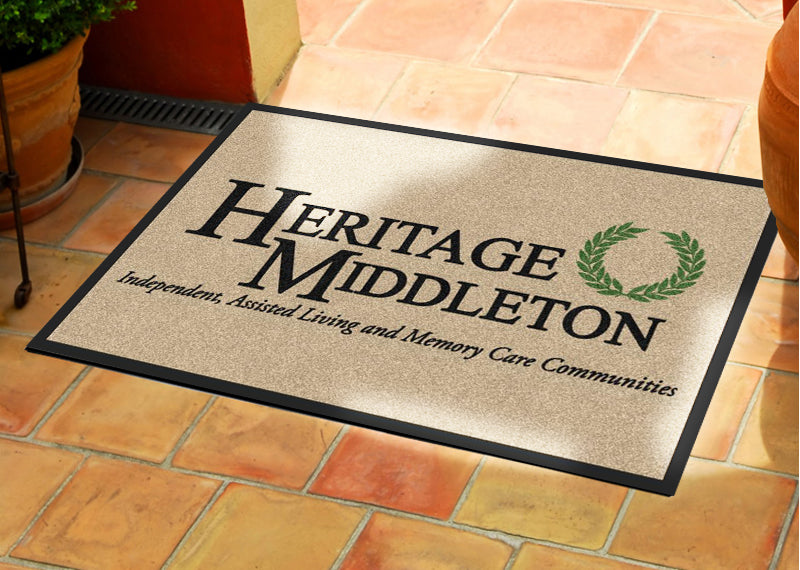 24 X 36 Heritage Middleton Carpeted HD 2 X 3 Rubber Backed Carpeted HD - The Personalized Doormats Company