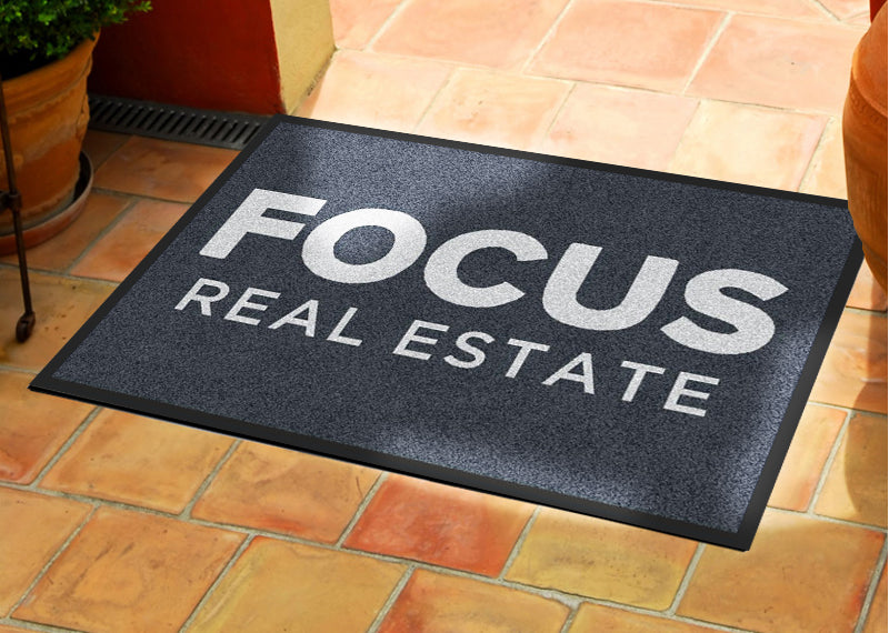 Focus Entry mat 2 x 3 Rubber Backed Carpeted HD - The Personalized Doormats Company