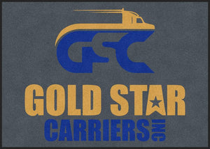 Gold Star Carriers 5 X 7 Rubber Backed Carpeted HD - The Personalized Doormats Company