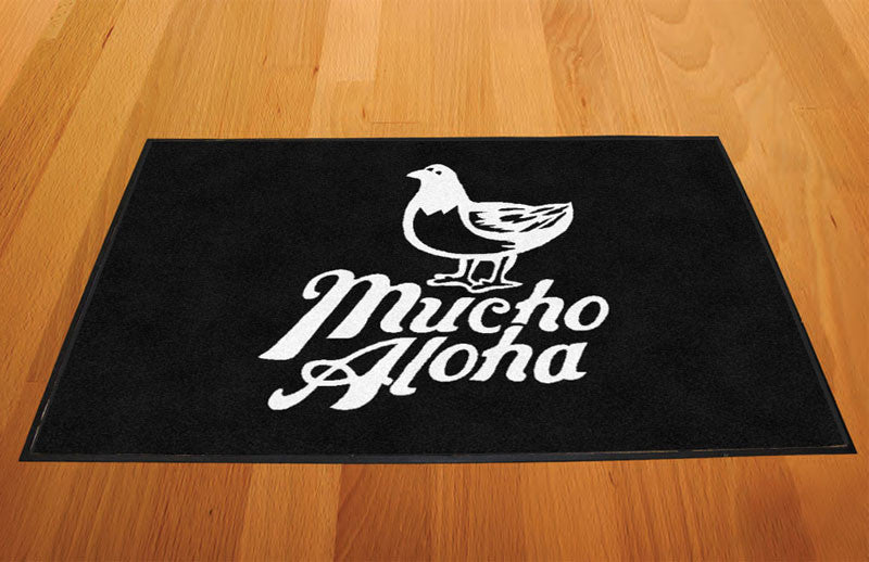 Aloha 2 X 3 Rubber Backed Carpeted HD - The Personalized Doormats Company