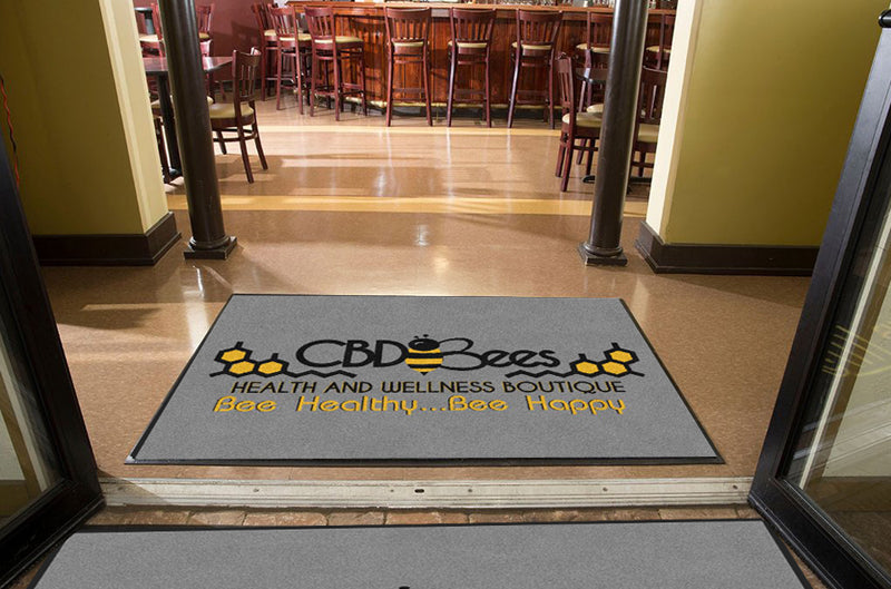 CBDbees 4 x 6 Rubber Backed Carpeted - The Personalized Doormats Company