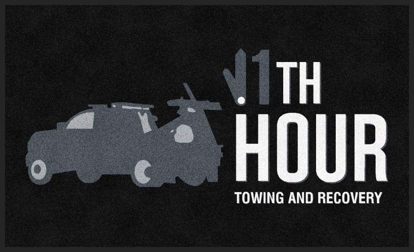 11th Hour Towing And Recovery 3 X 5 Rubber Backed Carpeted HD - The Personalized Doormats Company