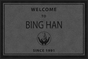 Bing Han Doormat 4x6 4 X 6 Rubber Backed Carpeted - The Personalized Doormats Company