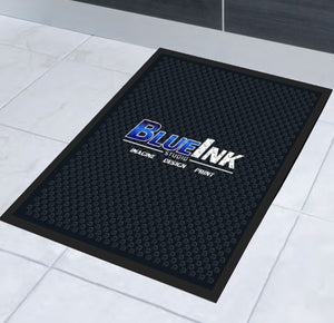 Blue Ink Logo 2.5 X 3 Rubber Scraper - The Personalized Doormats Company