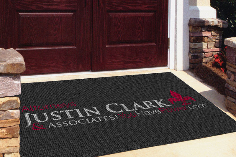 Attorneys Justin Clark & Associates 4 x 6 Waterhog Impressions - The Personalized Doormats Company