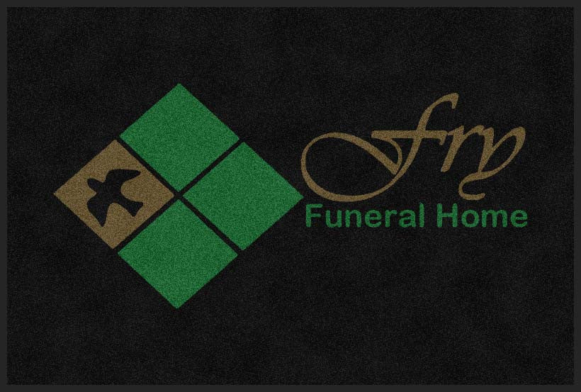 Fry Funeral Home 4 X 6 Rubber Backed Carpeted HD - The Personalized Doormats Company