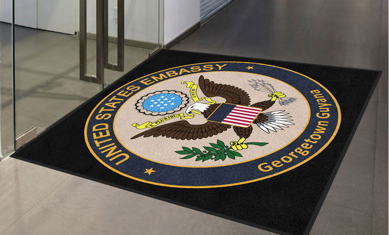 Department of State - Georgetown 6 X 6 Rubber Backed Carpeted HD - The Personalized Doormats Company